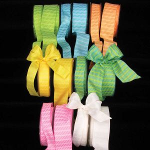 Wired Woven Taffeta Small Stripes Ribbon