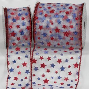 Wired Sheer American Star Ribbon