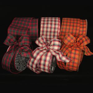 Wire Edge Plaid Wire Edge Ribbon