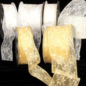 Wire Pearl Edge Lace Ribbon