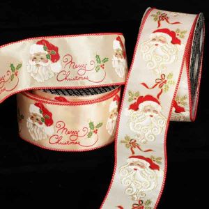 Red Wired Santa Ribbon