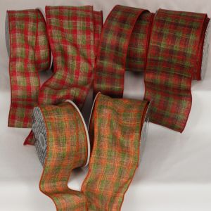 Wired Plaid Ribbon