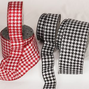 Wired Sparkle Houndstooth Ribbon