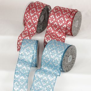 Wired Silver Snowflake Ribbon