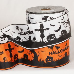 Wired Black Halloween Ribbon