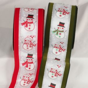 Wired Funny Snowmen Ribbon