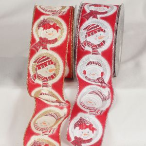 Wired Snowmen Potrait Ribbon