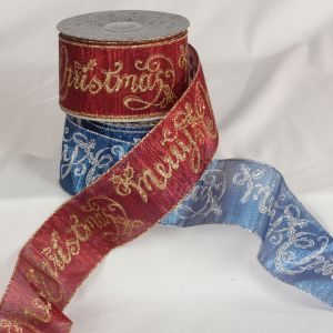 Wired Merry Christmas Ribbon