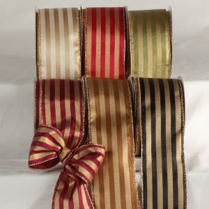 Wired Gold Stripe Ribbon