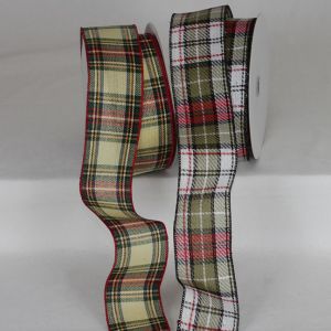 Wired Plaid Ribbon