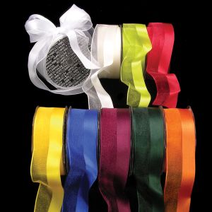 French Wired Satin Side Organdy Ribbon