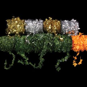 Wired Star Garland & Wired Leaf Garland