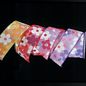 Wire Edge Print Euro Pop Ribbon