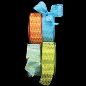 French Wired Taffeta "Rhombs" Ribbon