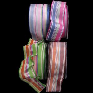 Wired Taffeta "Big Stripes" Ribbon