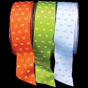 Wired Taffeta Little Squares Ribbon