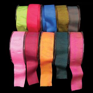 Wired Shiny Taffeta Ribbon