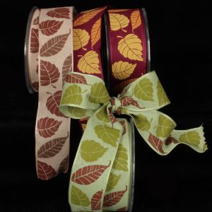 Forest Leaves Wired Ribbon