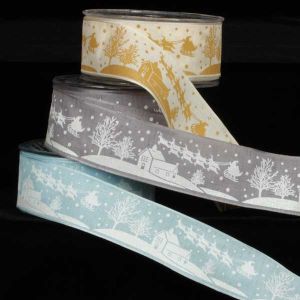 Wired Santa on Sleigh Ribbon