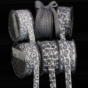 Inga's Black and White Grosgrain Ribbon