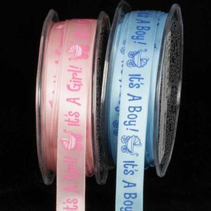 Inga Satin It's a Girl/Boy Ribbon