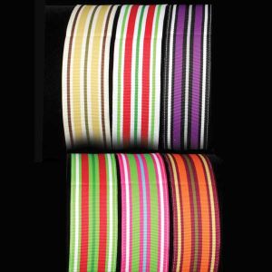 Wired Striped Grosgrain Ribbon 