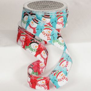 Wired Snowmen Ribbon
