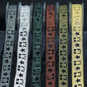 French Wired Cut Out Star Ribbon