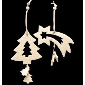 Tree & Shooting Star Felt Ornament
