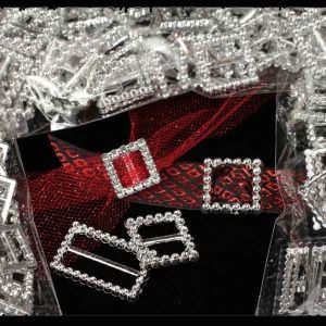 Faux Rhinestone Square Buckles