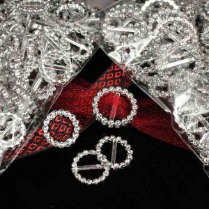 Faux Rhinestone Round Buckles
