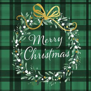 Christmas Plaid Green Design