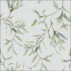 Mistletoe All Over Grey Design