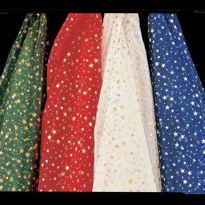 Sheer Star Print Fabric