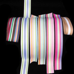 Striped Woven Grosgrain Ribbon