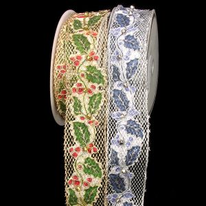 Wired Sheer Applica Ivy Bells Ribbon