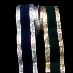 Wire Edge Velvet Bells Ribbon