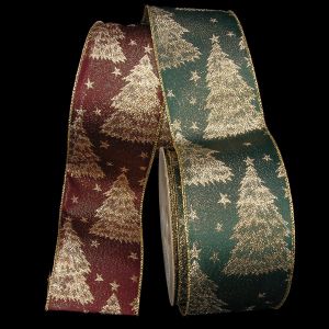 Wire Edge Taffeta Tannenbaum Ribbon