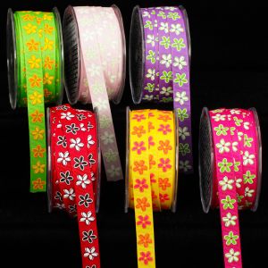 Inga's County Flowers Grosgrain Ribbon