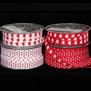 Hearts Printed Grosgrain Ribbon