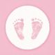 Baby Steps Girl Lunch Napkin