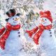 Snowmen And Birds Lunch Napkin