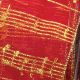 Wire Edge Sheer Mozart Notes 3 Inch 27 Yards Red