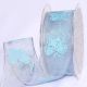 Wired Sheer Spring Butterfly 1 1/2 Inch 27 Yards Light Blue