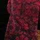 Wired Indian Sheer with Print 3 Inch 27 Yards Red