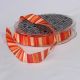 Cut Edge Silk Stripes 3/8 Inch 27 Yards Orange