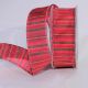 Wire Edge Silk Stripes 1.5 Inch 27 Yards Burgundy