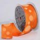 Fine Wired Taffeta Polka Dots 1 1/2 Inch 27 Yards Orange