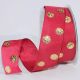 Wired Taffeta Golden Polka Dots 1 1/2 Inch 27 Yards Burgundy