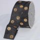 Wired Taffeta Golden Polka Dots 1 1/2 Inch 27 Yards Black